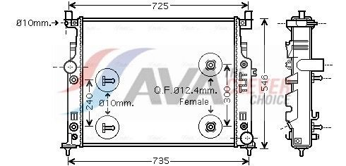 MSA2436 AVA Радіатор охолодження двигуна
